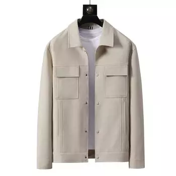 Весна и осень, новая мужская рабочая куртка с лацканами, против морщин, тонкая молодежная нагрудная карманная модная куртка, мужская куртка M