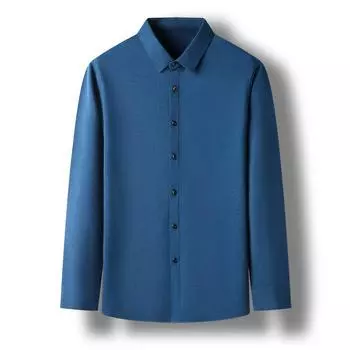 Весна и осень, новая мужская рубашка из шелка Mulberry, легкая деловая рубашка в деловом стиле, мужская повседневная рубашка с длинными рукавами M