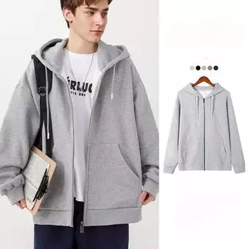Весна и осень, новая мужская рубашка на молнии с капюшоном, свободная повседневная толстовка с капюшоном на молнии S чёрный