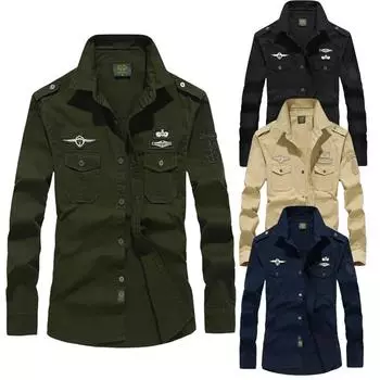 Весна и осень, новая мужская рубашка с длинным рукавом, повседневная рубашка большого размера для активного отдыха, мужская 5XL хаки
