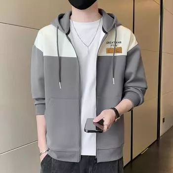 Весна и осень, новая мужская толстовка с капюшоном All Young Handsome, футболка с длинными рукавами, кардиган, толстовка с капюшоном, базовая рубашка M