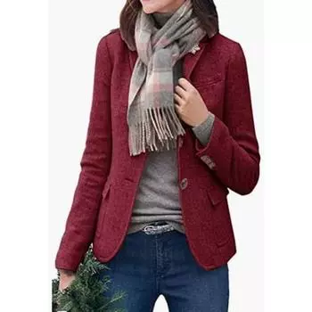 Весна и осень Новая шерстяная женская куртка, маленький костюм, пальто S