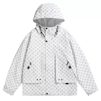 Весна и осень Новая тонкая куртка мужская свободная повседневная куртка с капюшоном для отдыха на открытом воздухе мужские и женские куртки Tide M белый