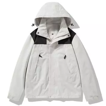 Весна и осень новая уличная куртка для пар съемная водонепроницаемая и ветрозащитная куртка мужская зеленая верхняя куртка XS