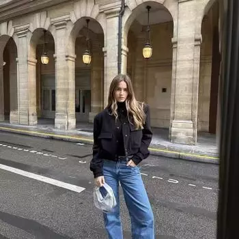 Весна и осень Новая женская одежда Простая уличная бейсбольная одежда Повседневная куртка-бомбер с большим карманом Короткая куртка XS