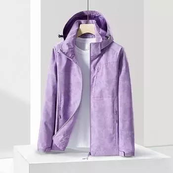 Весна и осень Новая женская уличная камуфляжная куртка сетка однослойный плащ тонкая спортивная ветрозащитная водонепроницаемая куртка M