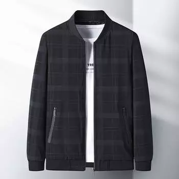 Весна и осень Новое пальто для папы Сезон Тонкая мужская одежда Для пожилых людей Куртка для мужчин Среднего возраста Повседневный топ M хаки