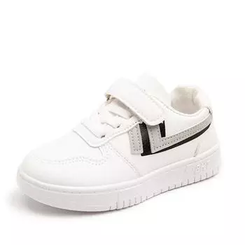 Весна и осень Новые детские маленькие белые туфли Обувь для скейтбординга Обувь для мальчиков Белые кроссовки Женская повседневная обувь для девочек Осень 26 белый