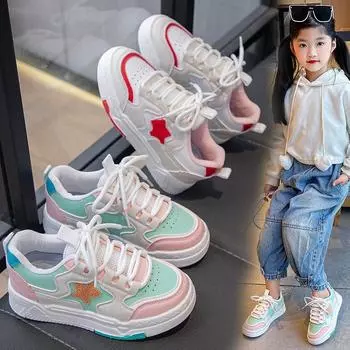 Весна и осень, новые детские повседневные универсальные кроссовки с мягкой подошвой и износостойкостью для занятий спортом на доске 26 красный