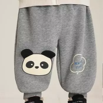 Весна и осень Новые детские повседневные универсальные спортивные брюки 73cm чёрный