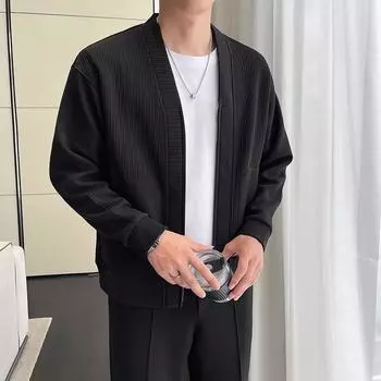 Весна и осень, новые дизайнерские куртки без воротника для мужчин, британский стиль, универсальная и красивая одежда для мужчин M