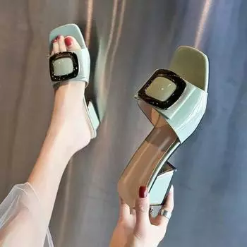 Весна и осень новые европейские и американские туфли на высоком каблуке с сексуальным острым носком, универсальные женские туфли с неглубоким носком 35