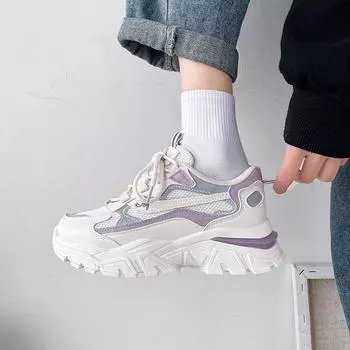 Весна и осень Новые кроссовки Ins Tide Женская обувь Модная повседневная спортивная обувь для студентов Модная обувь для досок Tide 35