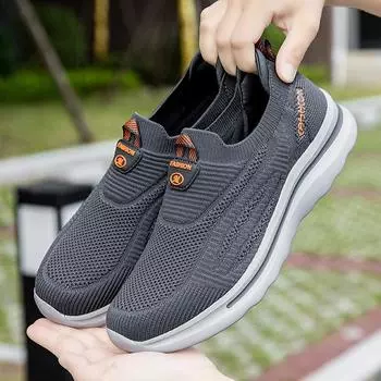 Весна и осень Новые летающие сетчатые туфли Мужская и женская повседневная обувь Обувь для пожилых людей Легкая и удобная спортивная обувь 36