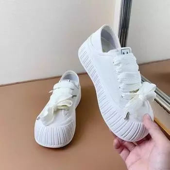 Весна и осень Новые маленькие белые туфли женские на толстой подошве с мягкой подошвой удобные универсальные повседневные туфли для сноуборда женские туфли 35 хаки