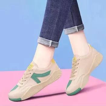 Весна и осень новые модные повседневные студенческие женские кроссовки для бега, прогулочные туфли, женская спортивная обувь на плоской подошве, дышащая 35
