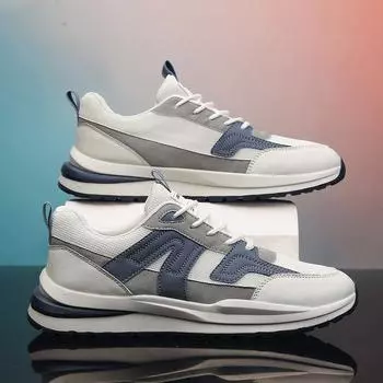 Весна и осень Новые модные туфли для отдыха и спорта с сеткой Мягкая подошва Обувь Forrest Gump Удобная мужская обувь 39 серый