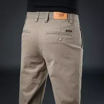 Весна и осень Новые мужские деловые повседневные брюки с защитой от морщин, простые, узкие, универсальные, маленькие прямые брюки в стиле вестерн 28