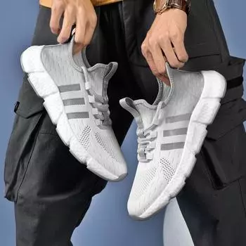 Весна и осень новые мужские кроссовки Putian popcorn, летающие сетчатые кроссовки, мягкие дышащие кроссовки для бега и спорта 36