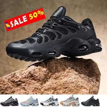Весна и осень Новые мужские повседневные кроссовки на воздушной подушке Легкие сетчатые повседневные туфли Противоскользящие амортизирующие спортивные туфли 35
