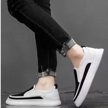 Весна и осень Новые мужские повседневные туфли Повседневная обувь Парусиновые туфли Новые мужские модные туфли Мокасины без застежек 39