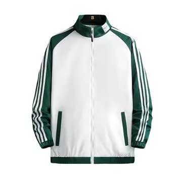 Весна и осень Новые мужские топы Трендовые мужские тонкие куртки с воротником-стойкой Корейская версия Повседневная молодежная студенческая куртка M чёрный