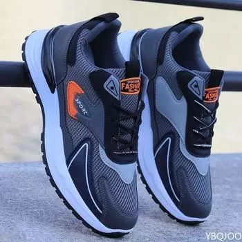 Весна и осень новые мужские туфли легкие удобные модные уличные дышащие нескользящие повседневные спортивные туфли 39