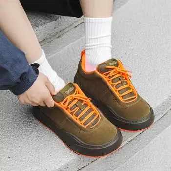 Весна и осень, новые мужские туфли с низким верхом и круглым носком, модная повседневная обувь, нишевая обувь с толстой подошвой, увеличивающая объем, дышащая мужская обувь 39