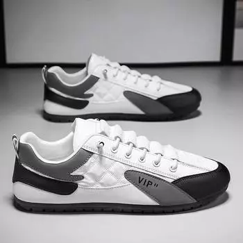 Весна и осень Новые мужские универсальные повседневные спортивные туфли Корейская версия Тренд One Step Мужская обувь 39 белый