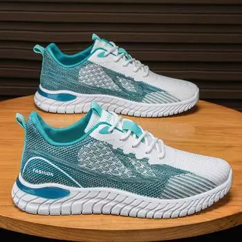 Весна и осень новые плетеные спортивные туфли для повседневных путешествий модные мужские туфли с низким верхом дышащие кроссовки для бега в тон 39