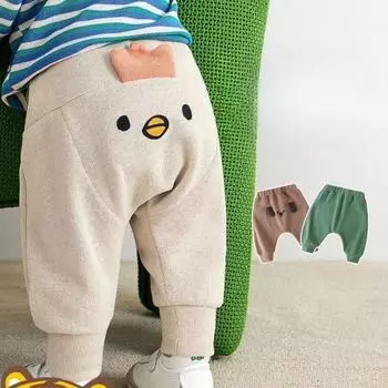 Весна и осень Новые повседневные брюки Harlan с рисунком для мальчиков и девочек 73cm зелёный