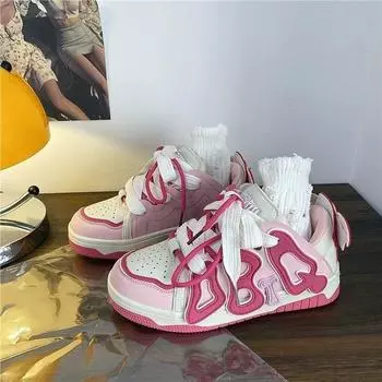 Весна и осень новые спортивные женские туфли dad muffin baseplate туфли на шнуровке маленькие белые туфли academy casual маленькие белые туфли 35 лавандовый