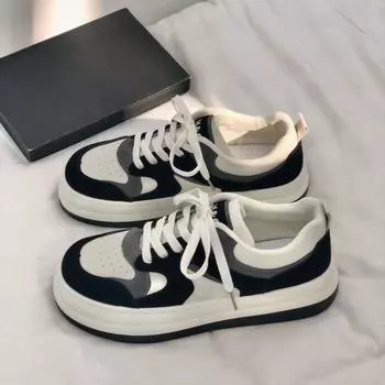 Весна и осень Новые студенческие спортивные и развлекательные туфли на платформе Ins Trendy Street Shooting Board Shoes 35 хаки