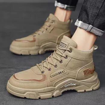 Весна и осень новые высокие ботинки Martin мужские ретро на толстой подошве инструменты для альпинизма на открытом воздухе износостойкие рабочие страховые мужские ботинки 39