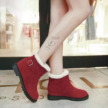 Весна и осень Новые женские сапоги Модные женские короткие сапоги с круглым носком, однотонные, с рукавами из ткани, пряжкой, квадратным каблуком 35