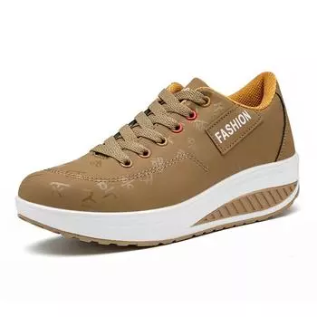 Весна и осень Новые женские туфли Повседневная спортивная обувь Толстая подошва из бисквита Дышащие женские одинарные туфли 36 чёрный