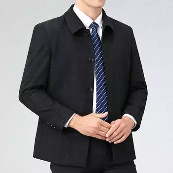 Весна и осень, новый кашемировый пиджак, мужской деловой пиджак с пуговицами на лацканах, шерстяной пиджак для руководителей среднего возраста, высококачественная куртка 170