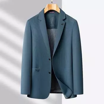 Весна и осень Новый легкий роскошный деловой однобортный молодежный пиджак из микроэластичной ткани в стиле West Tide 170 озеро синий