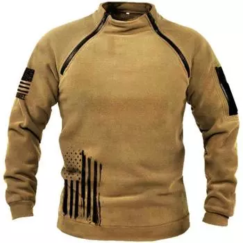 Весна и осень новый модный повседневный теплый утолщенный свитер на молнии 3d толстовка мужской топ S