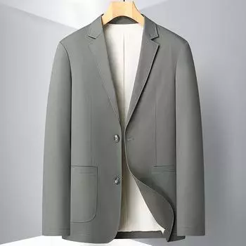 Весна и осень новый мужской костюм из хлопка корейской версии облегающий молодежный тренд повседневный удобный пиджак M