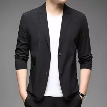 Весна и осень новый мужской пиджак тонкий костюм однотонный цвет молодой тонкий пиджак 170