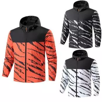 Весна и осень новый принт уличный спорт мужская куртка ветрозащитная куртка мужская тонкая куртка-тренчкот мужская M белый