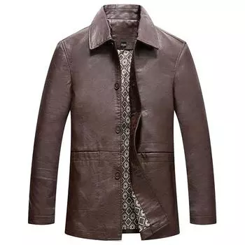 Весна и осень, новый стиль, деловые кожаные куртки с лацканами для мужчин, модные мужские кожаные куртки без глажки, повседневные кожаные куртки, трендовые M