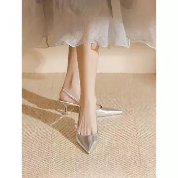 Весна и осень новый стиль модные и удобные однотонные туфли с острым носком элегантные женские туфли на высоком каблуке 38