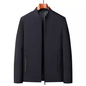 Весна и осень, новый стиль, мужская куртка с воротником-стойкой, не требующая глажки, тонкая куртка для пап среднего возраста, модная мужская куртка M