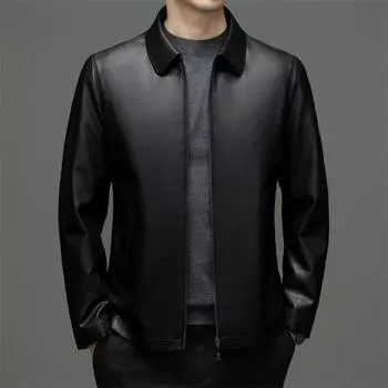 Весна и осень новый стиль натуральная кожаная куртка мужская плюс бархатная одежда для пап мужская мужская овчинная кожаная куртка куртка 170