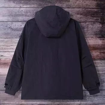 Весна и осень, новый стиль, повседневная свободная модная мужская куртка, однотонная прочная водонепроницаемая куртка, рабочая одежда для мужчин S