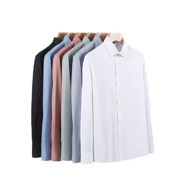 Весна и осень, новый стиль, рубашка из шелкового модала Mulberry с длинными рукавами, мужская эластичная не требующая глажки рабочая рубашка для мужчин M