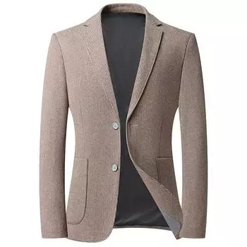 Весна и осень новый стиль средней толщины мужской повседневный костюм не требующий глажки модный костюм корейский стиль тонкий одинарный костюм M