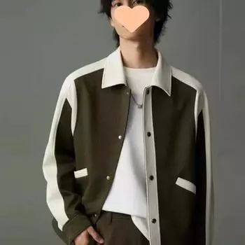Весна и осень Новый стиль твиловая куртка для мужчин, модный дизайн повседневная куртка, осенний топ для мужчин M